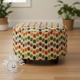 Tissu déco GOBELIN PREMIUM Graphic Dots Wave