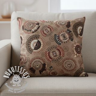Tissu déco jacquard Mandala Circle Sun