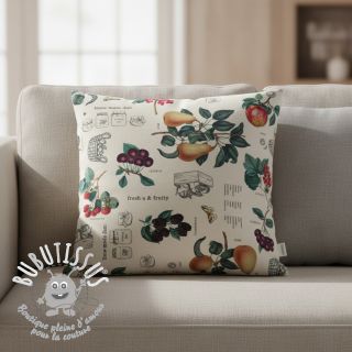 Tissu déco premium Linenlook Redfruit Jam Recipe digital print