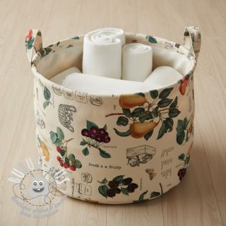 Tissu déco premium Linenlook Redfruit Jam Recipe digital print