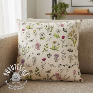 Tissu déco Linenlook Spring Doodle Time