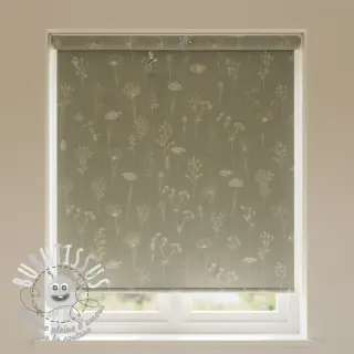 Tissu déco Linenlook Fine Fragile Flower old green