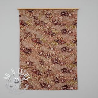 Tissu déco jacquard Nuage allover rouge