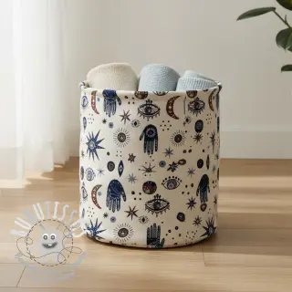 Tissu déco jacquard Namaste allover blanc