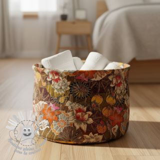 Tissu déco jacquard Opium allover or