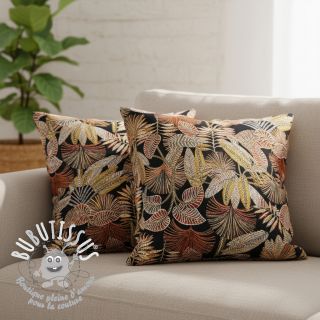 Tissu déco jacquard Mayorque noir