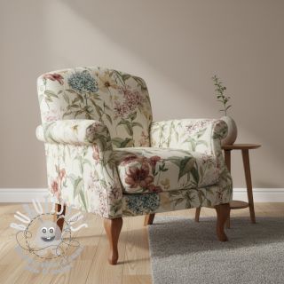 Tissu déco Linenlook premium Flower Dreamy Field digital print