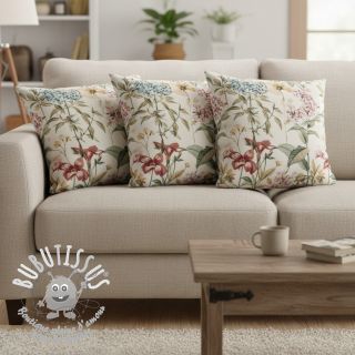 Tissu déco Linenlook premium Flower Dreamy Field digital print