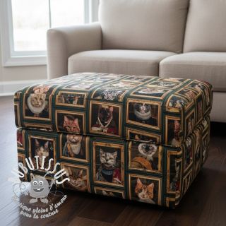 Tissu déco Cats Golden Age digital print