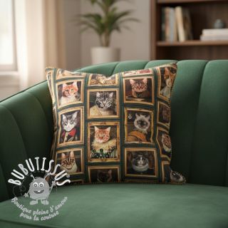 Tissu déco Cats Golden Age digital print