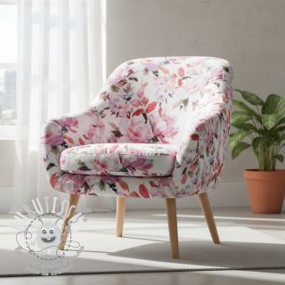 Tissu déco Batia blanco digital print