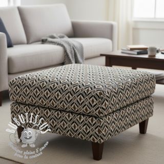 Tissu déco jacquard MOANA allover taupe