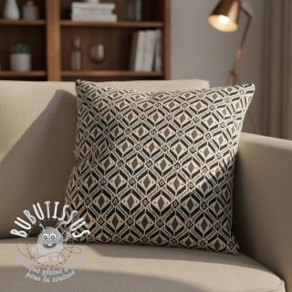 Tissu déco jacquard MOANA allover taupe