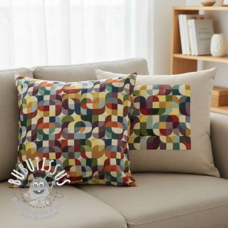 Tissu déco GOBELIN Graphic retro shapes