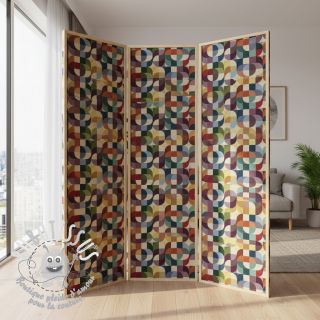 Tissu déco GOBELIN Graphic retro shapes