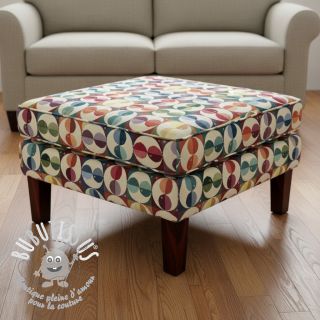 Tissu déco GOBELIN PREMIUM Graphic square circle