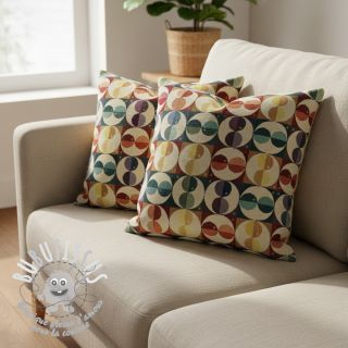 Tissu déco GOBELIN PREMIUM Graphic square circle