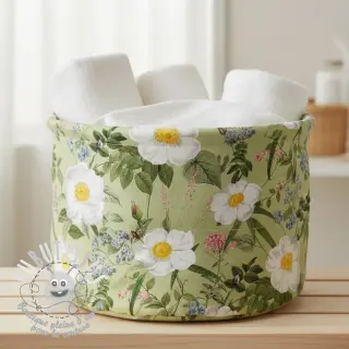 Tissu déco Romantic rose garden digital print