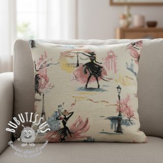 Tissu déco jacquard Triomphe blanc