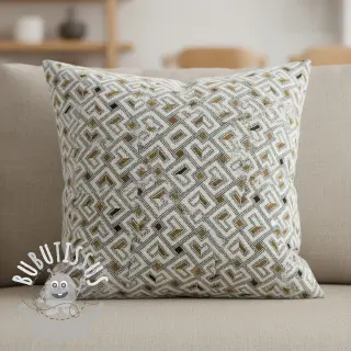 Tissu déco jacquard Pagne allover jaune
