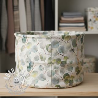 Tissu déco Linenlook Eucalyptus boho leaf digital print