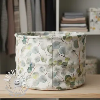 Tissu déco Linenlook Eucalyptus boho leaf digital print