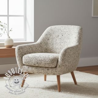 Tissu déco Linenlook Dog cartoon line