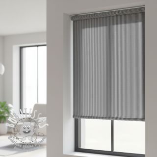 Tissu déco DOBBY Colored stripe navy blue