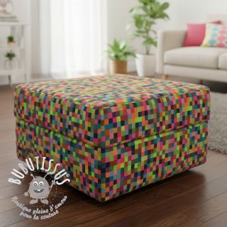 Tissu déco jacquard Pixels