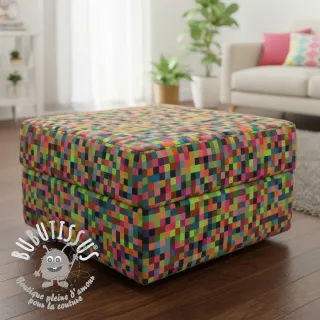 Tissu déco jacquard Pixels