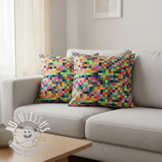 Tissu déco jacquard Pixels
