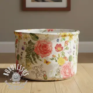 Tissu déco avec finition en Teflon ROSE GARDEN