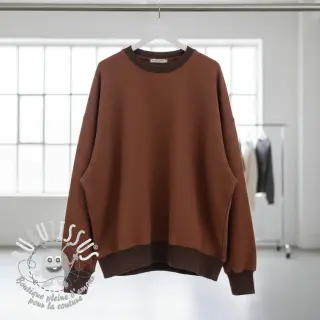 Sweat envers minkee MELANGE brick