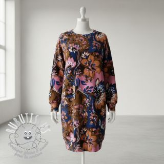 Sweat Flowers Mici brown digital print