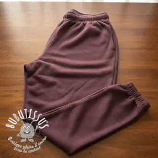 Sweat envers minkee JOGGING aubergine melange