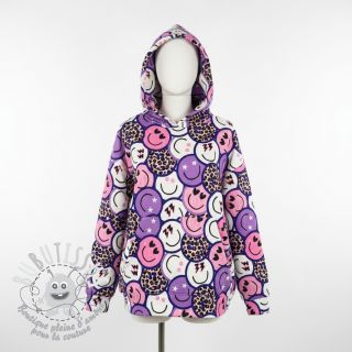 Sweat Happy faces purple digital print