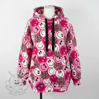 Sweat Happy faces pink digital print