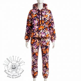 Sweat Bright flowers design purple ochre