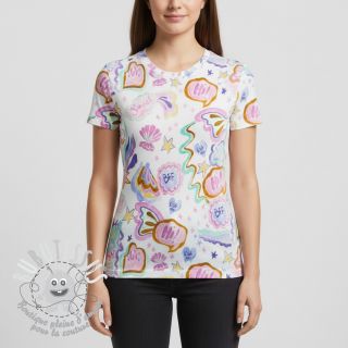 Jersey Shells white digital print