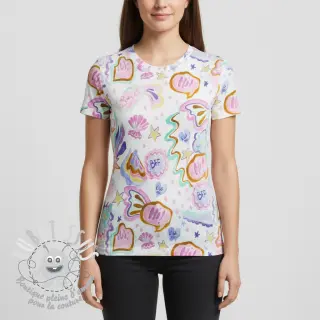 Jersey Shells white digital print