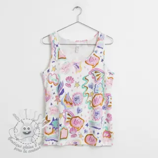 Jersey Shells white digital print