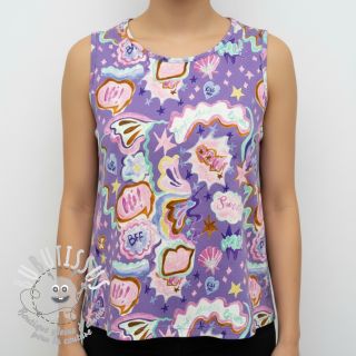 Jersey Shells lavender digital print