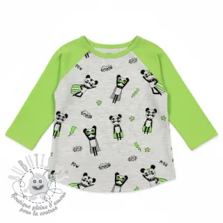 Jersey NEON Super heroes ecru melange