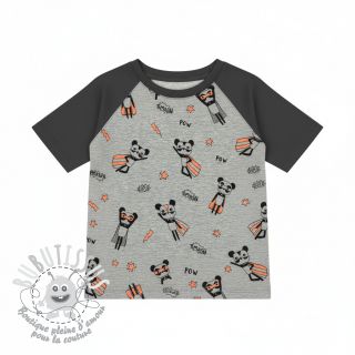 Jersey NEON Super heroes light grey melange