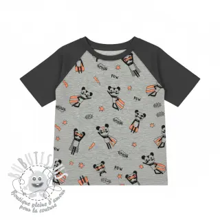 Jersey NEON Super heroes light grey melange