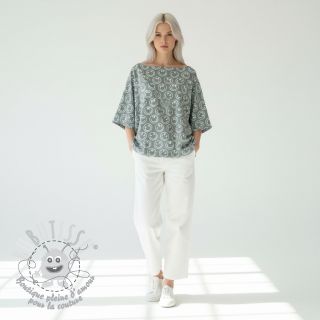 Jersey Happy faces sage digital print