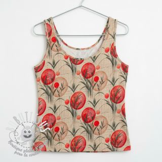 Jersey VISCOSE Enjoy The Silence red digital print