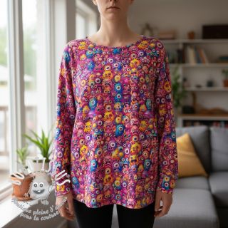 Jersey Funny faces design B digital print