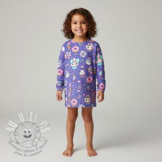 Jersey Sweet food lavender digital print