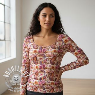 Jersey Paisley woody design A digital print